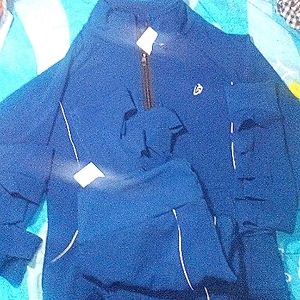 Blue active wear jacket size m